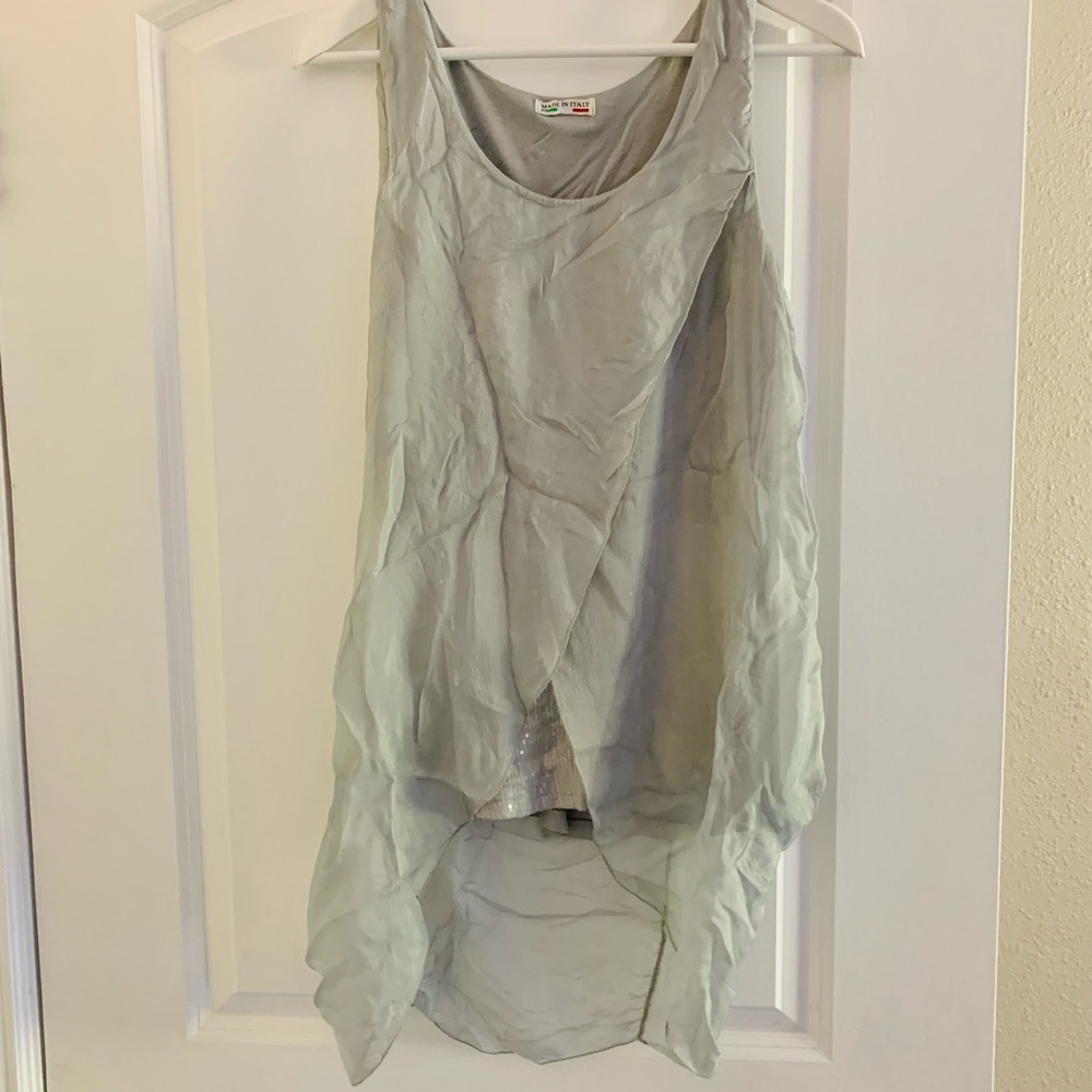 Imported silk tank top